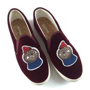 Soludos Velvet Sloth Slip Ons